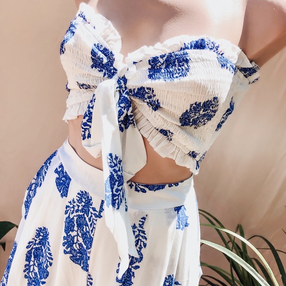 White Pant and Tube Top Set - Picture 3 of 3